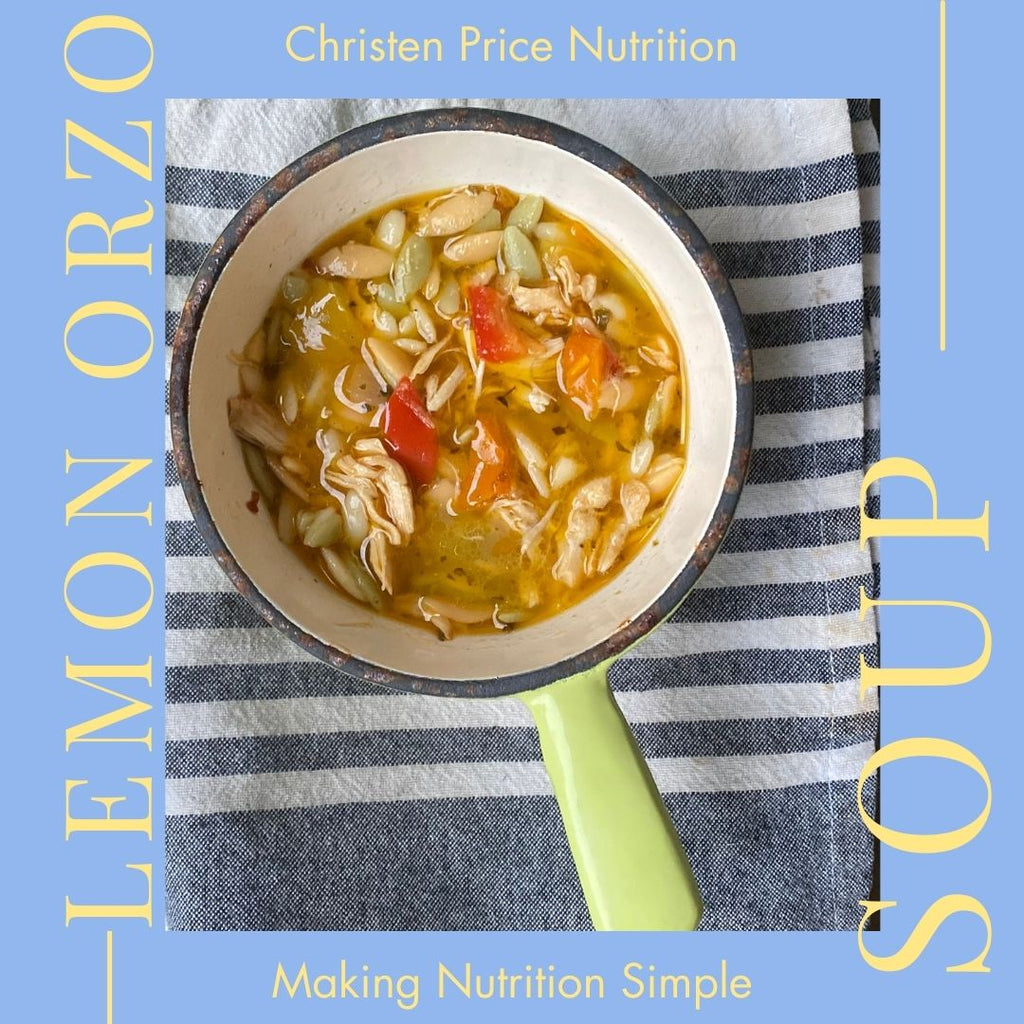 Lemon Vinaigrette Orzo Soup