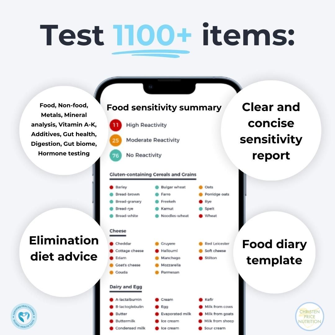 Hair Bioresonance Sensitivity Test: Food, Vitamins, Gut, Hormones (Family Bundle Available)